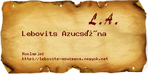 Lebovits Azucséna névjegykártya